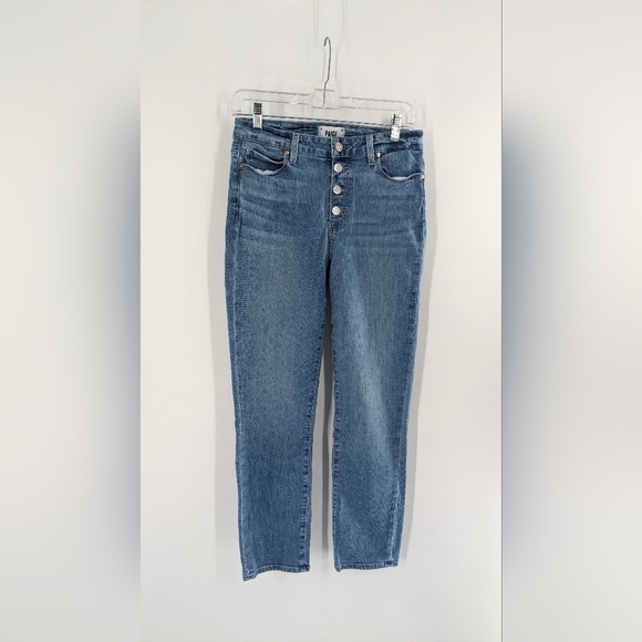 PAIGE Denim - Paige Hoxton High Rise Button Slim Leg Jean size 28